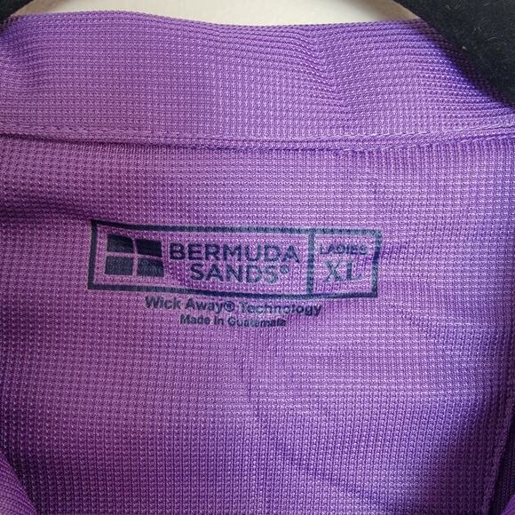 Bermuda Sands Purple Golf Sleeveless Top Size XL Wick Away Technology - Picture 3 of 3
